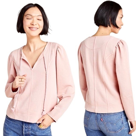 MAEVE by ANTHROPOLOGIE Jeanne Puff Sleeve Sweater - Picture 11 of 11